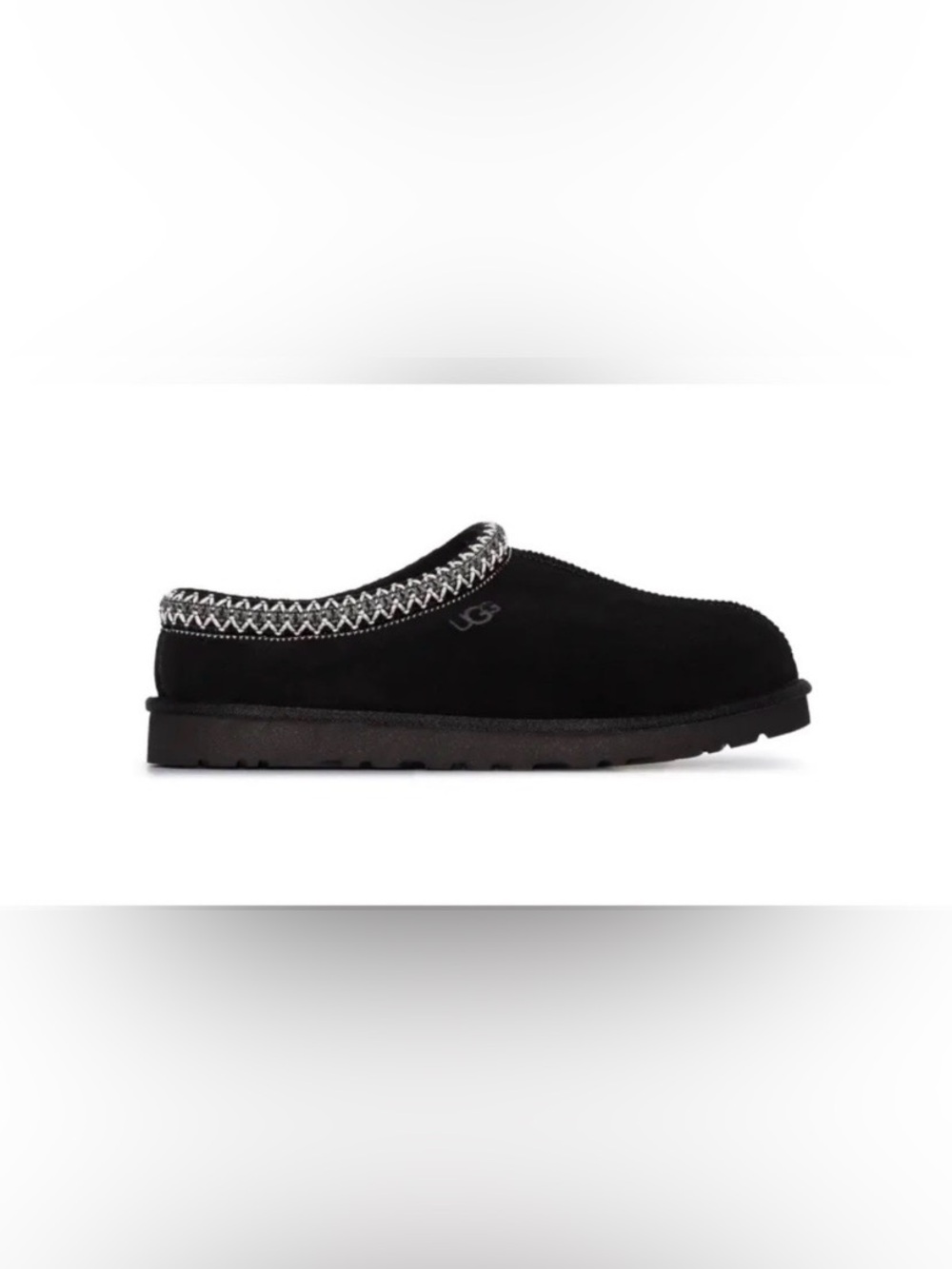 UGG Tasman Slippers Black Suede Shearling Lined Women’s Size 7 NWOB
